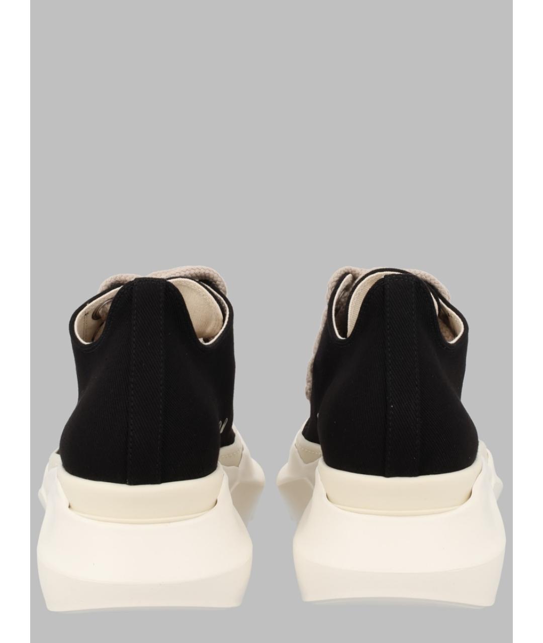 RICK OWENS DRKSHDW Черные текстильные низкие кроссовки / кеды, фото 3