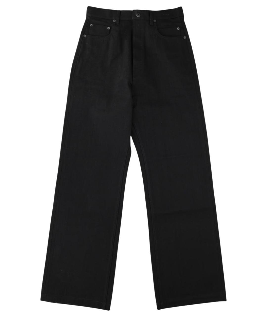 RICK OWENS DRKSHDW Черные хлопковые прямые джинсы, фото 1