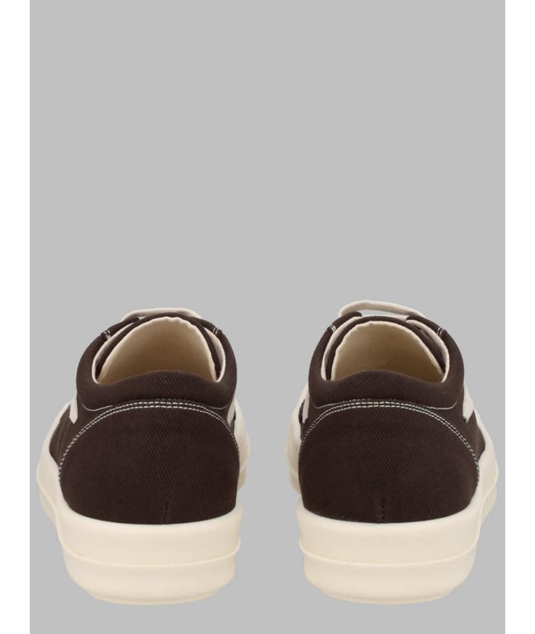RICK OWENS DRKSHDW Серые текстильные низкие кроссовки / кеды, фото 3
