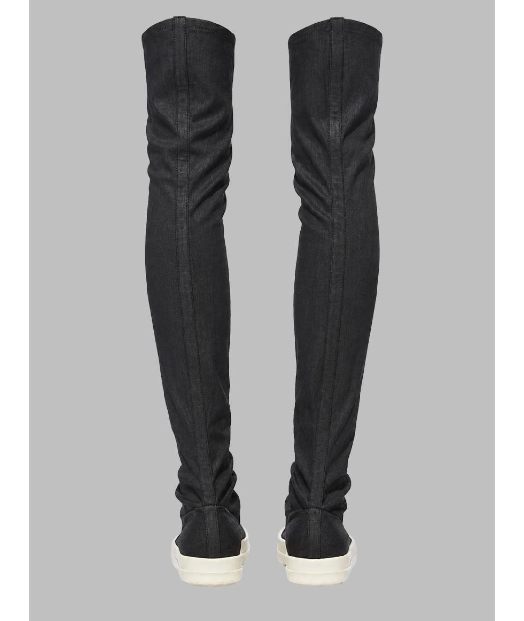 RICK OWENS DRKSHDW Черные текстильные кроссовки, фото 3