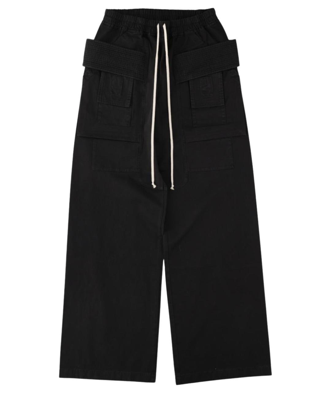 RICK OWENS DRKSHDW Черные хлопковые повседневные брюки, фото 1