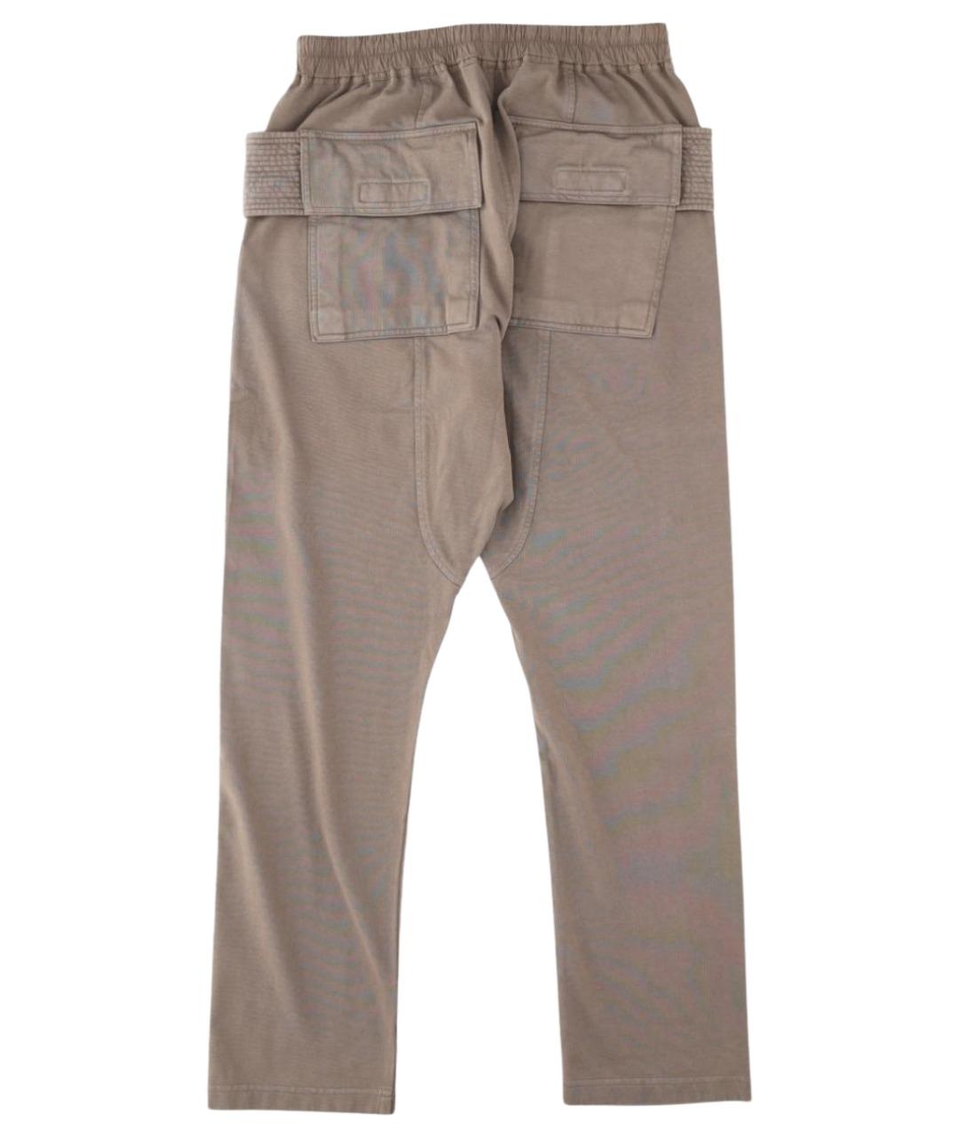 RICK OWENS DRKSHDW Серые хлопковые повседневные брюки, фото 2