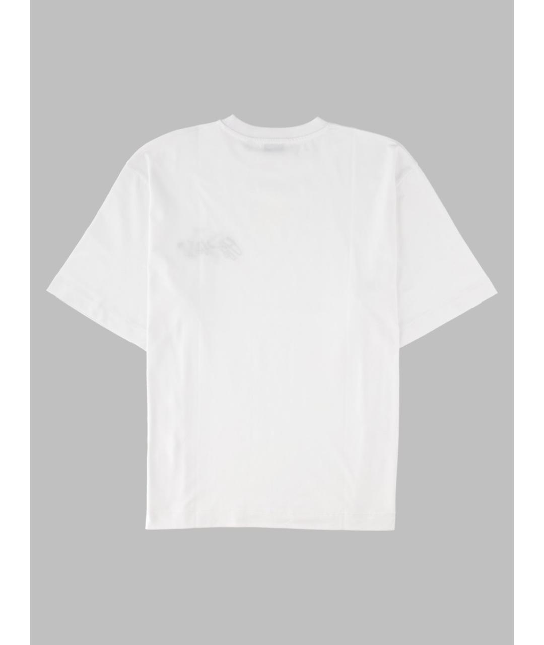 OFF-WHITE Белая хлопковая футболка, фото 2