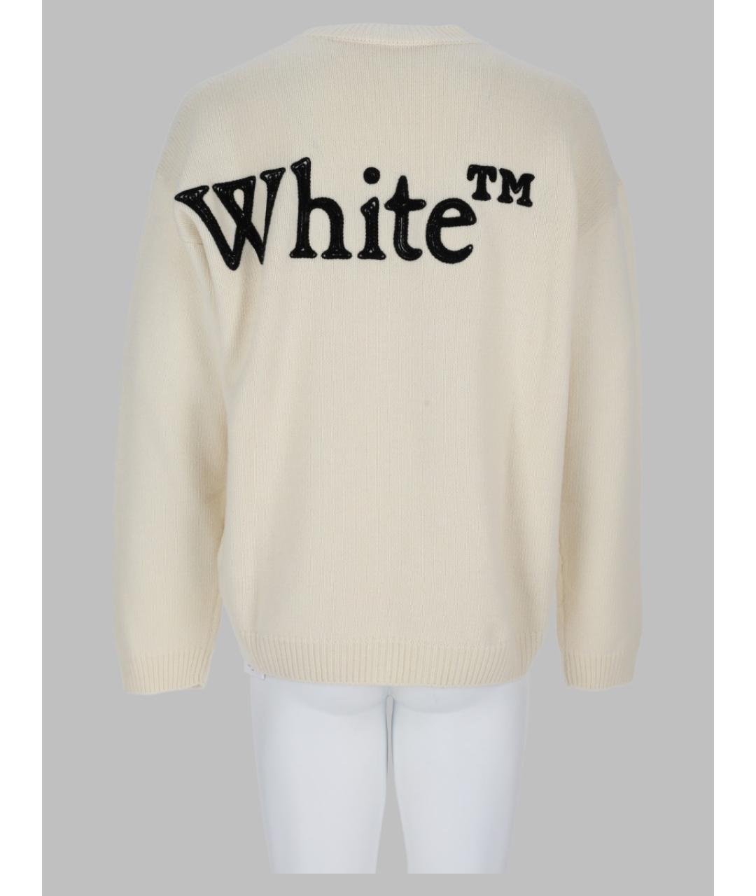 OFF-WHITE Белый шерстяной джемпер / свитер, фото 2