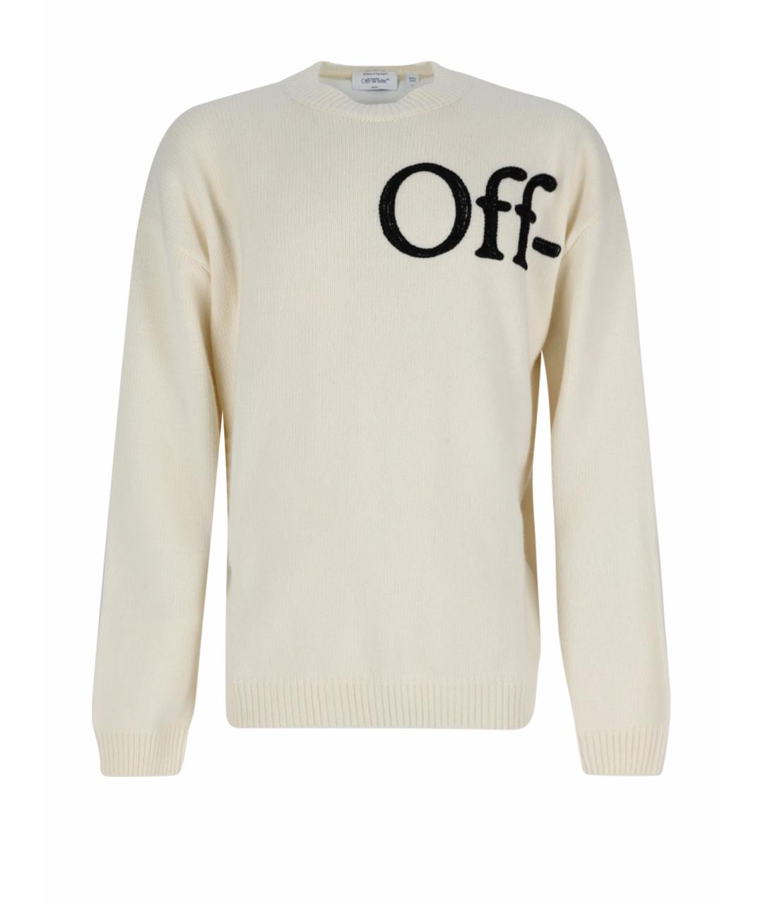 OFF-WHITE Белый шерстяной джемпер / свитер, фото 1