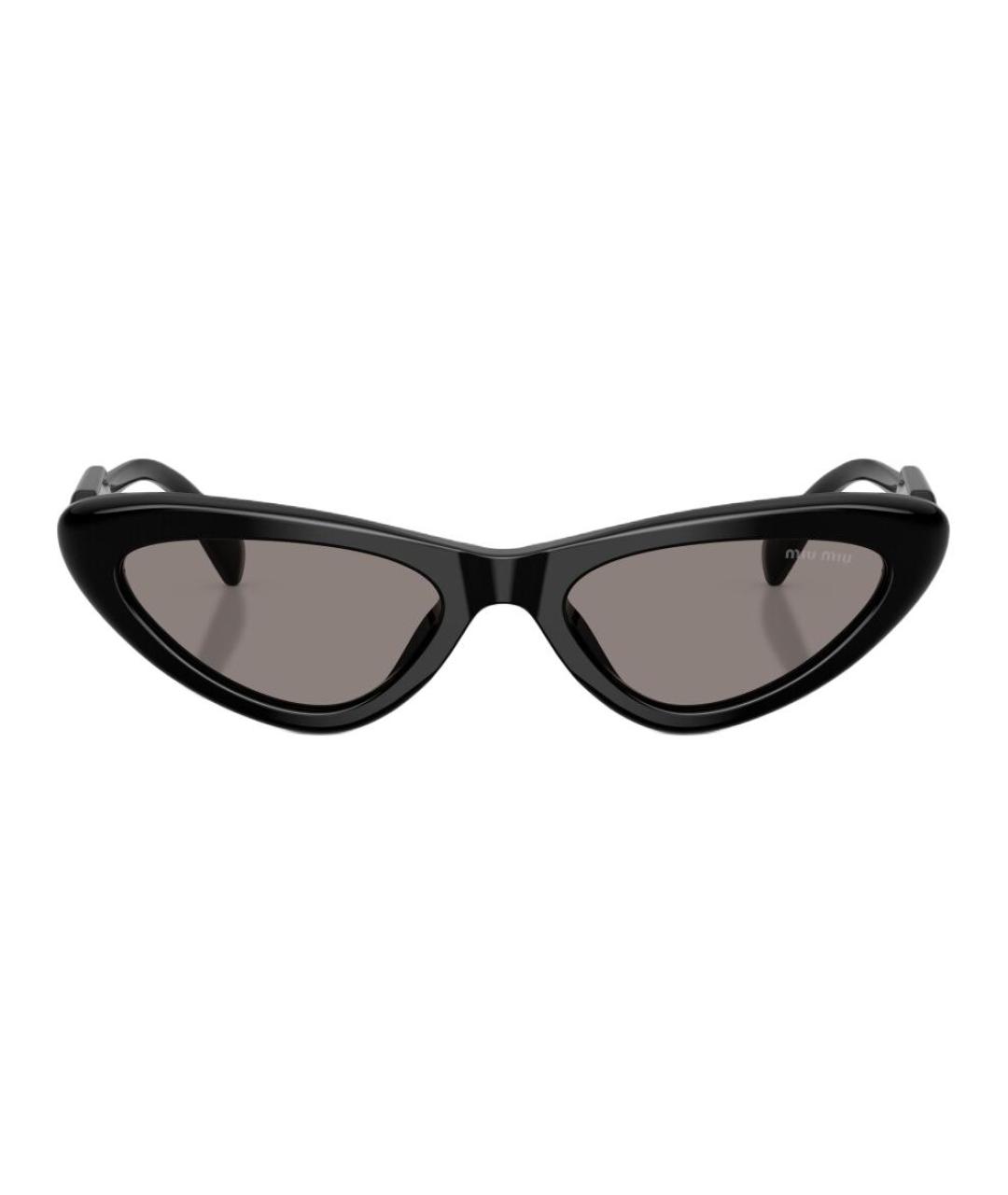 MIU MIU Черные пластиковые солнцезащитные очки, фото 4