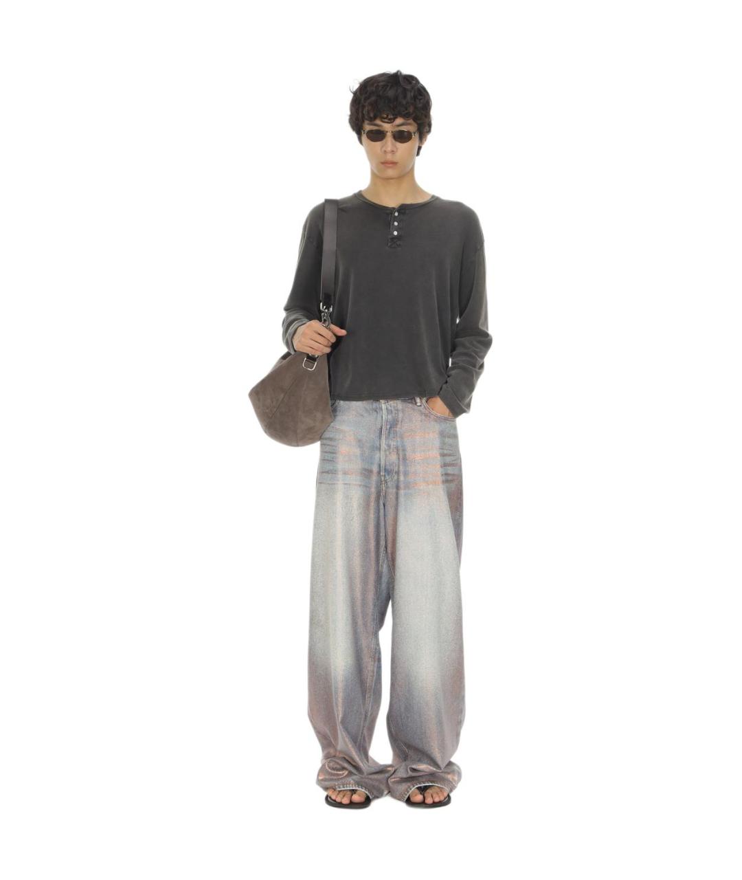 ACNE STUDIOS Голубые прямые джинсы, фото 5