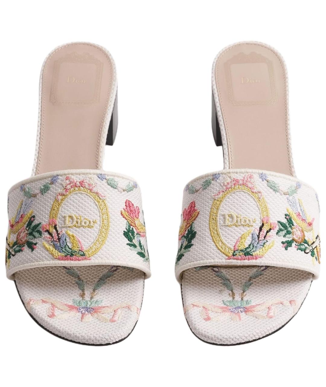 CHRISTIAN DIOR Белые босоножки, фото 4