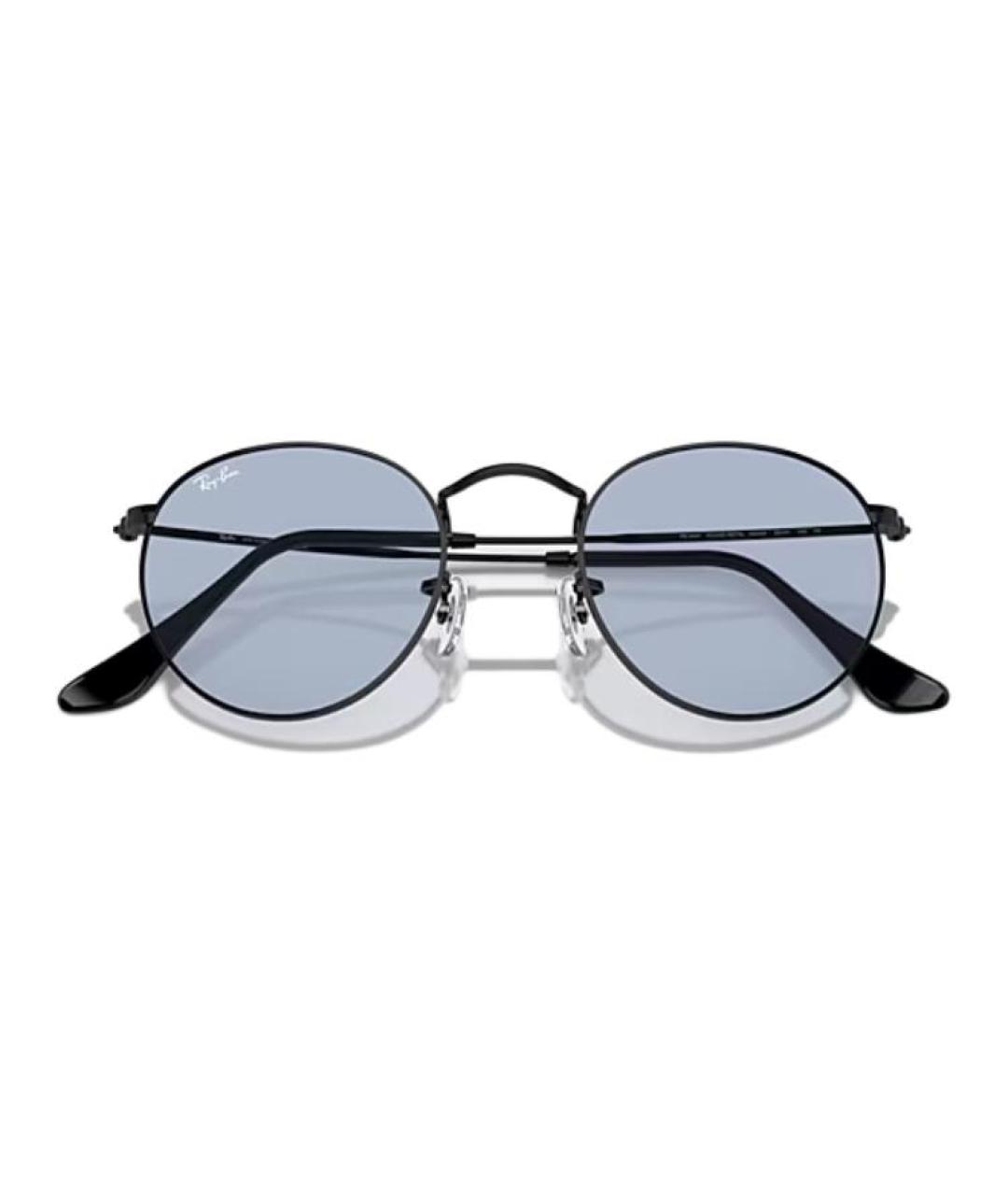 RAY BAN Черные металлические солнцезащитные очки, фото 4