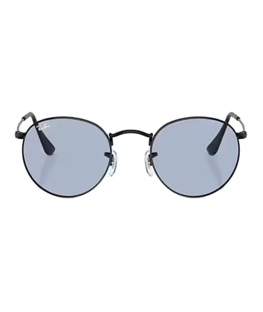 RAY BAN Черные металлические солнцезащитные очки, фото 2