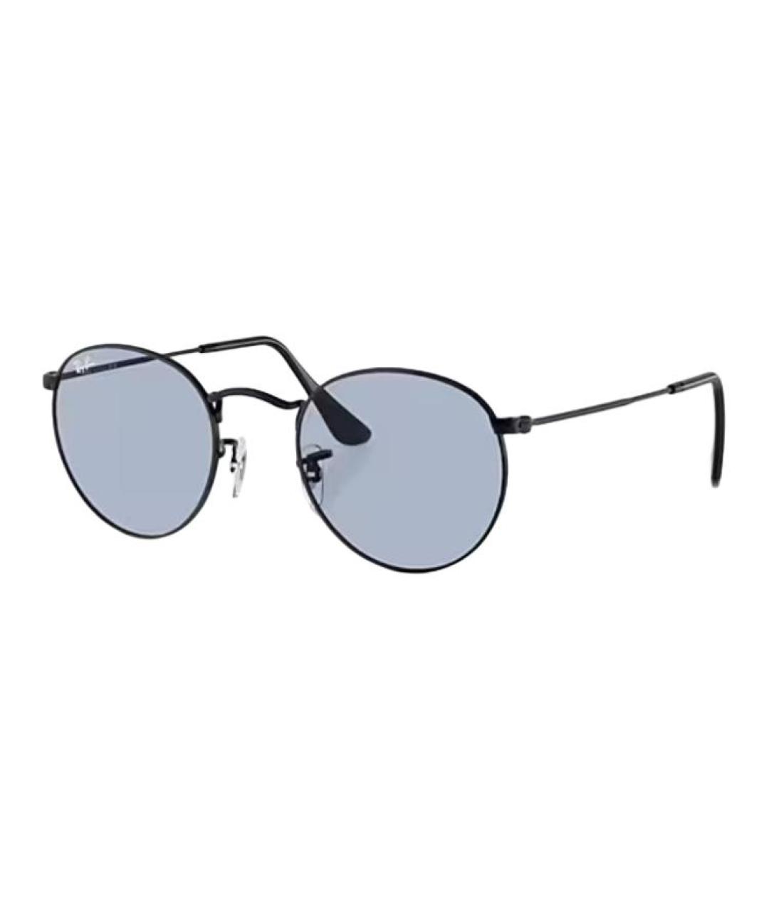 RAY BAN Черные металлические солнцезащитные очки, фото 1