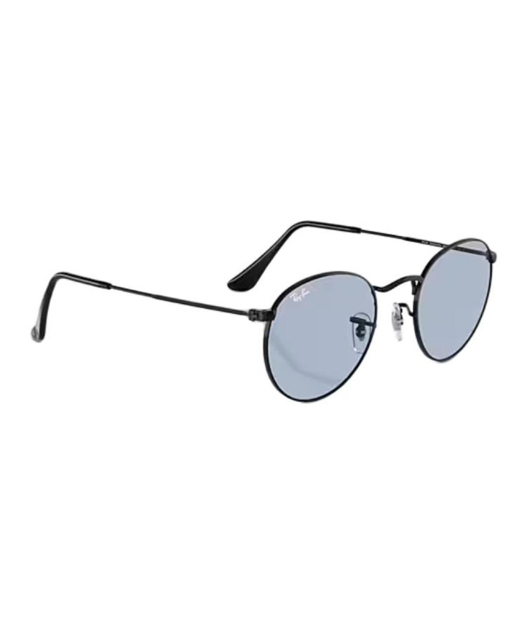 RAY BAN Черные металлические солнцезащитные очки, фото 3