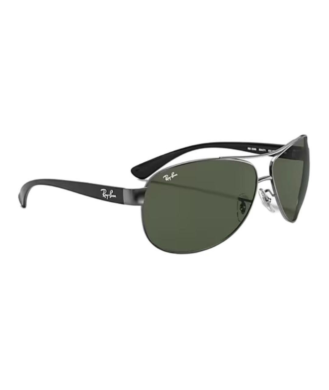 RAY BAN Серые металлические солнцезащитные очки, фото 3