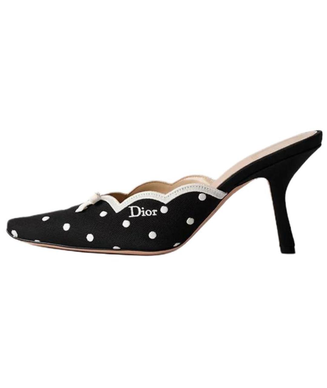 CHRISTIAN DIOR Черные мюли, фото 2