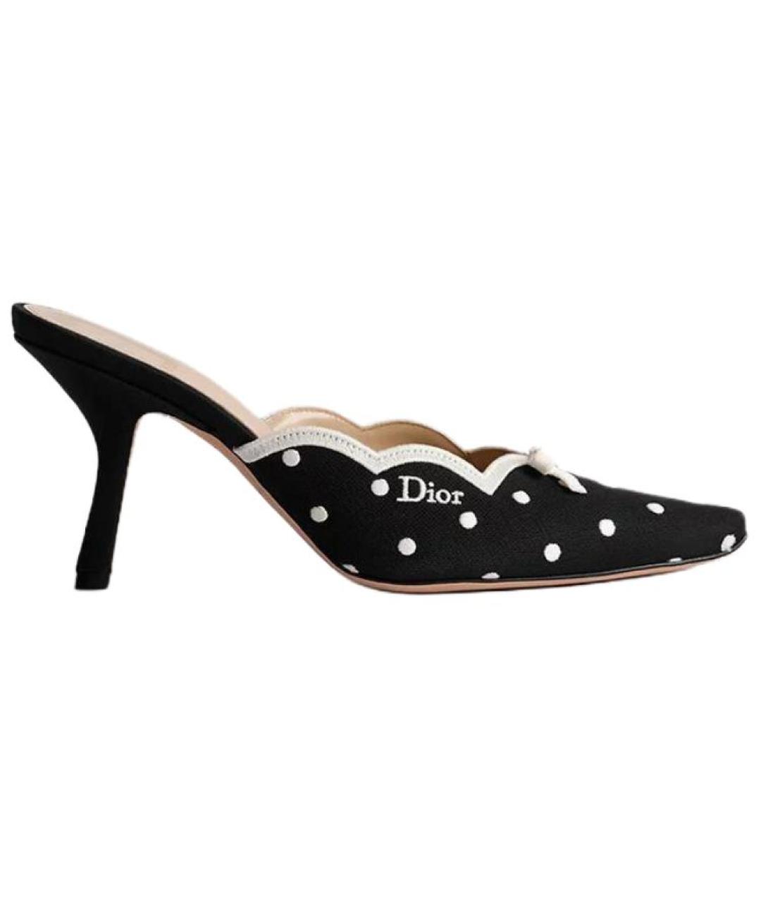 CHRISTIAN DIOR Черные мюли, фото 1