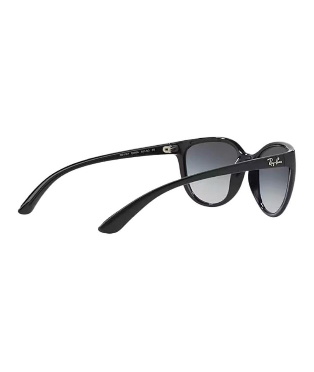 RAY BAN Черные пластиковые солнцезащитные очки, фото 4