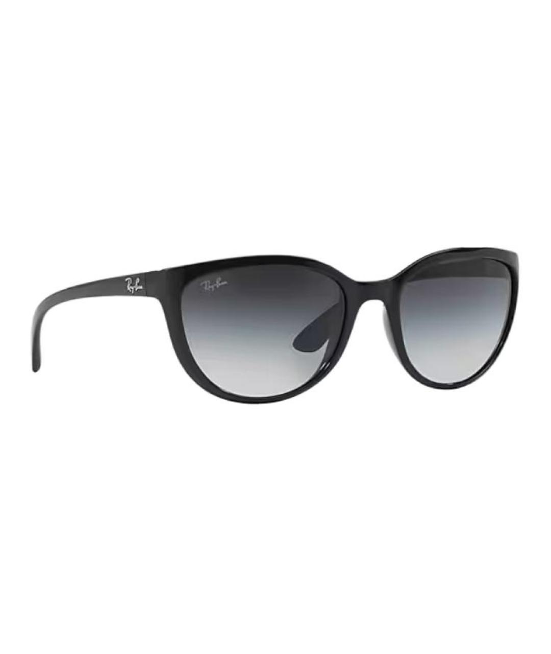 RAY BAN Черные пластиковые солнцезащитные очки, фото 3