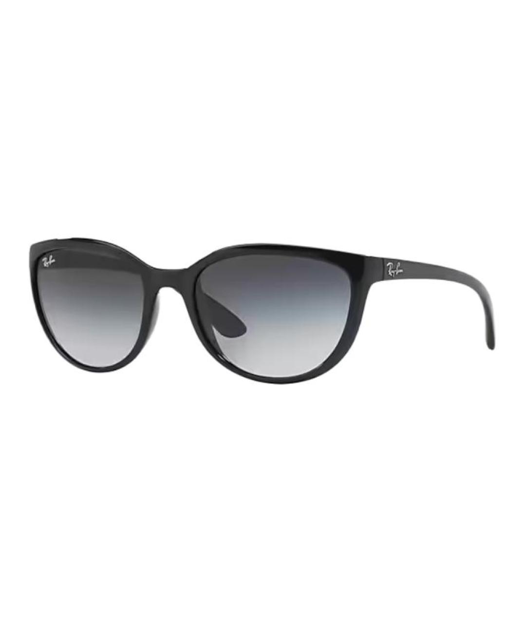 RAY BAN Черные пластиковые солнцезащитные очки, фото 1