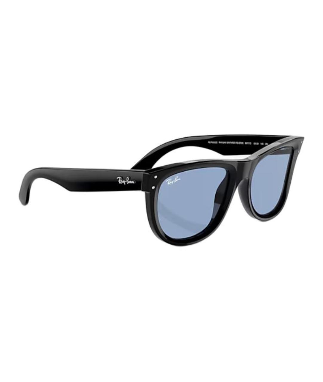 RAY BAN Черные пластиковые солнцезащитные очки, фото 3