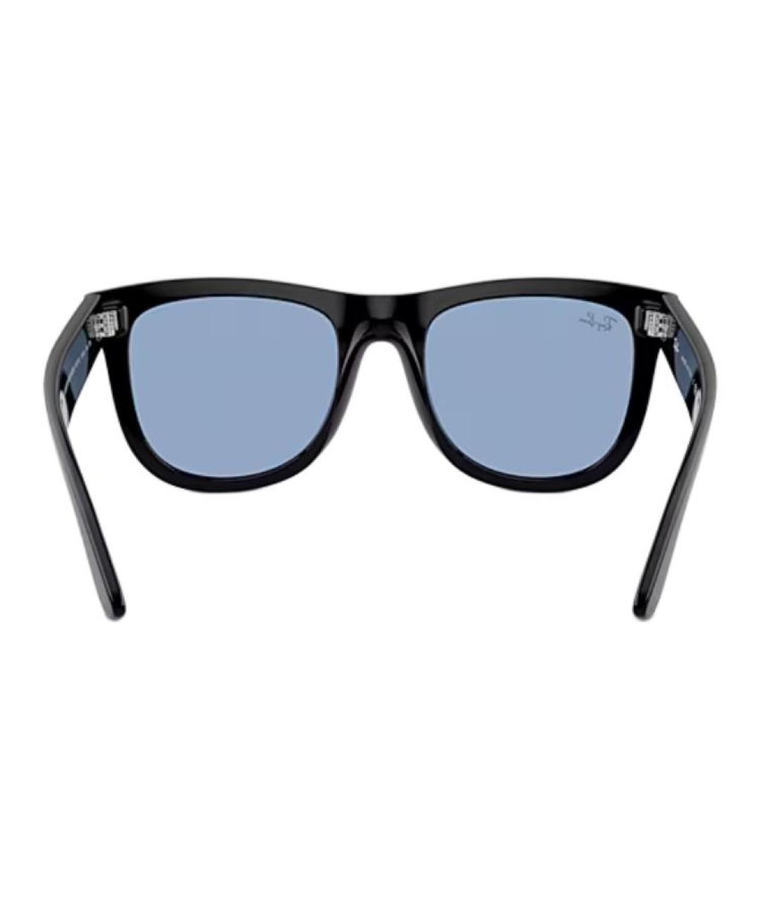 RAY BAN Черные пластиковые солнцезащитные очки, фото 4