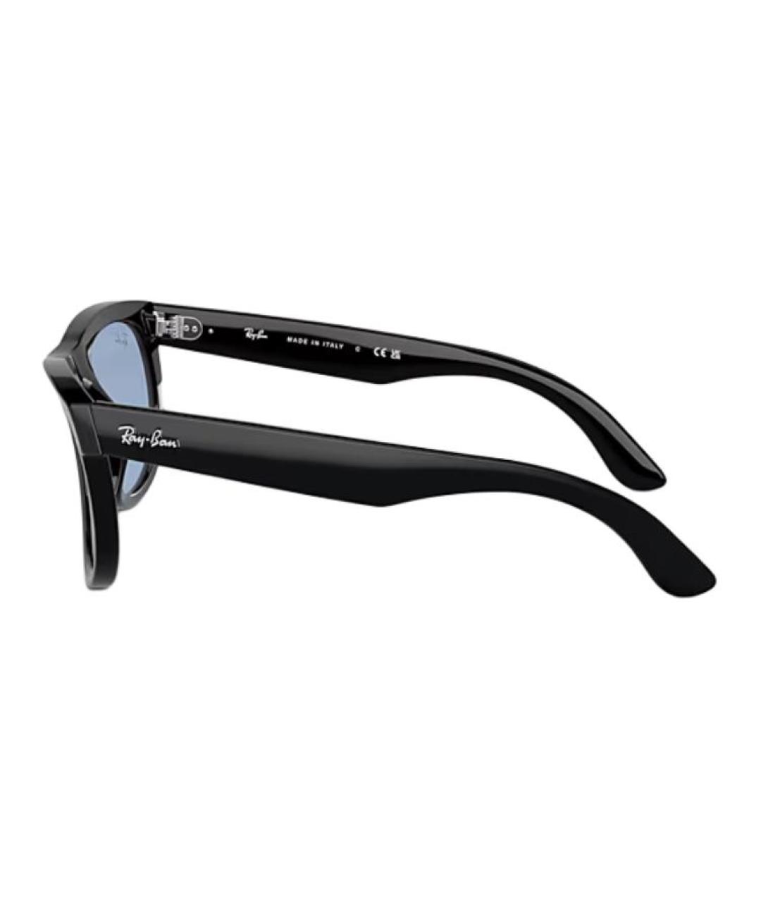 RAY BAN Черные пластиковые солнцезащитные очки, фото 5