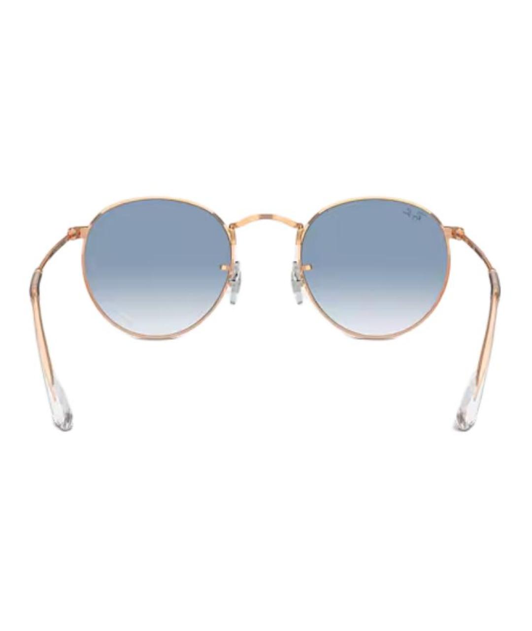 RAY BAN Золотые металлические солнцезащитные очки, фото 5