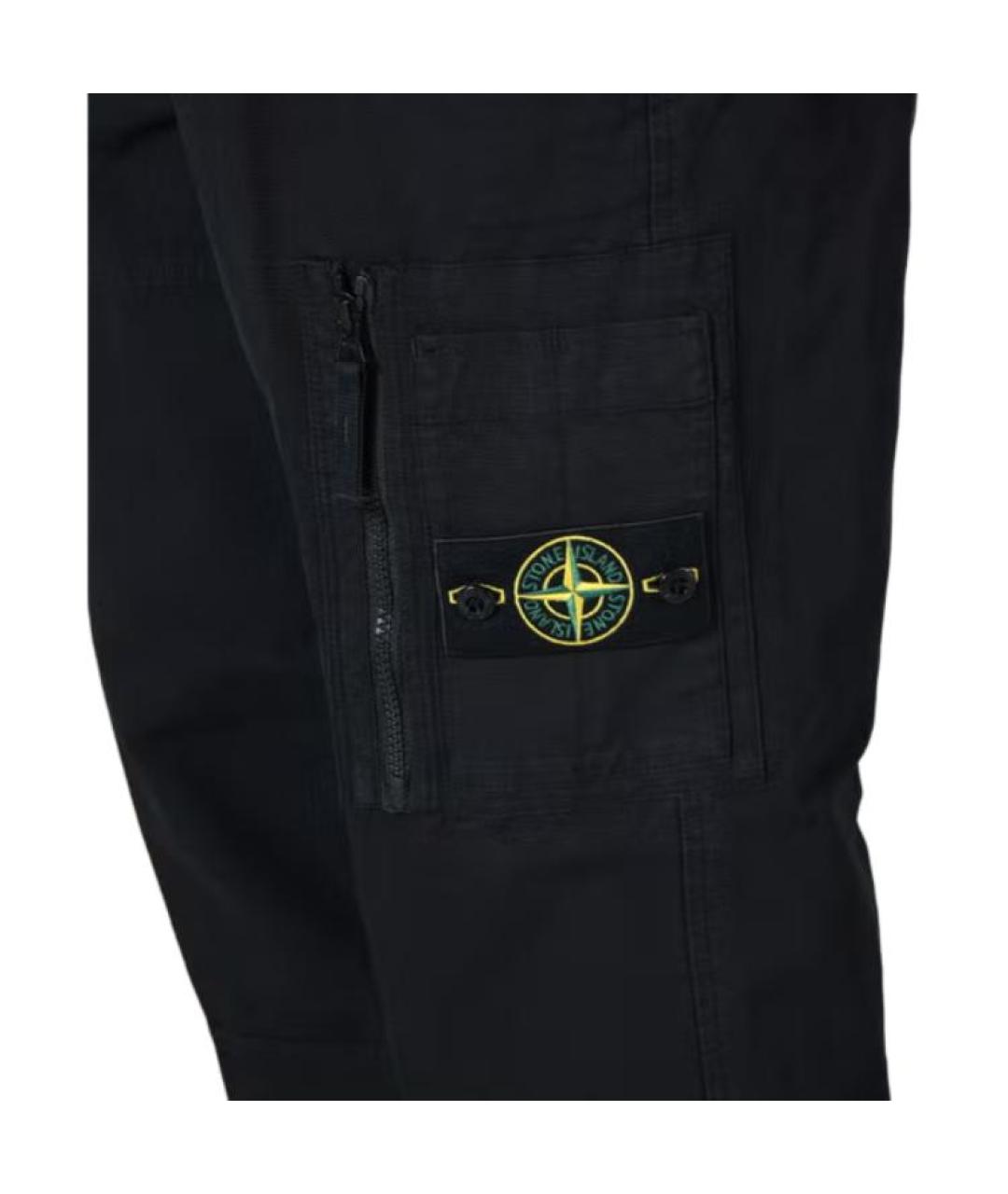 STONE ISLAND Черные брюки чинос, фото 5