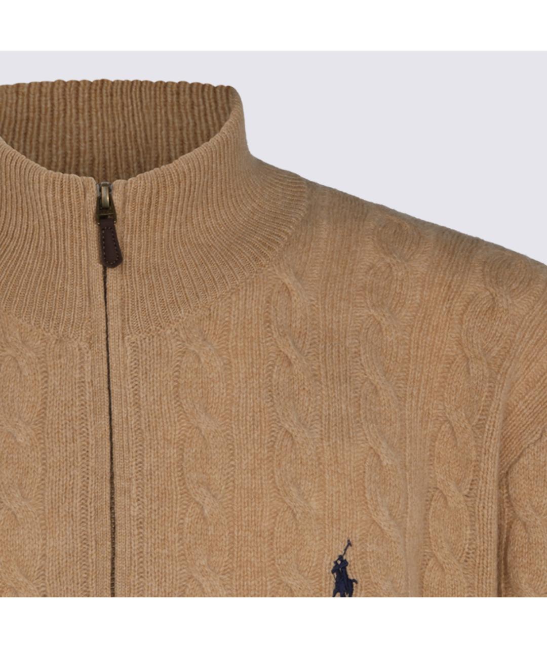 POLO RALPH LAUREN Бежевый шерстяной джемпер / свитер, фото 3