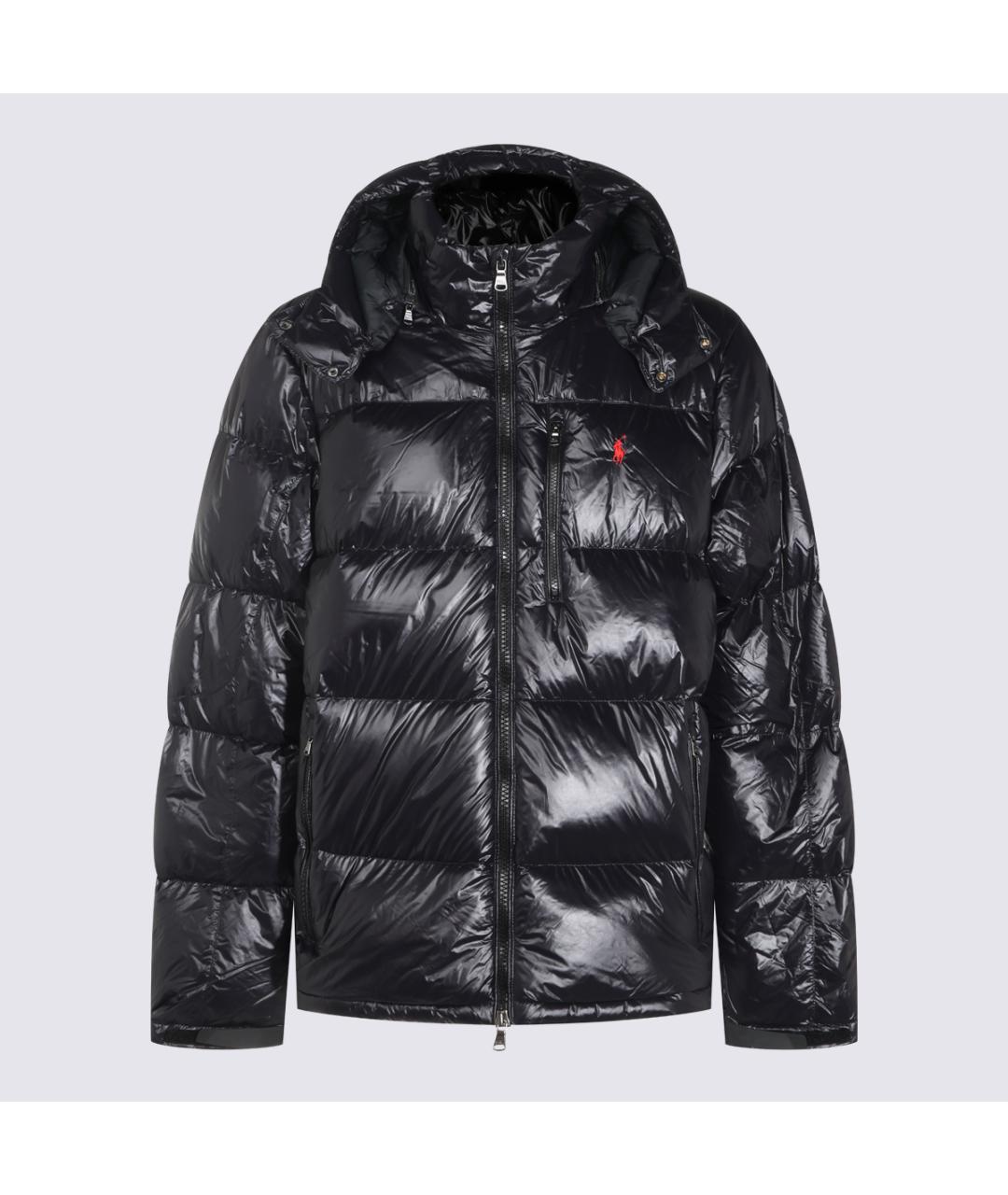 POLO RALPH LAUREN Черный полиэстеровый пуховик, фото 5