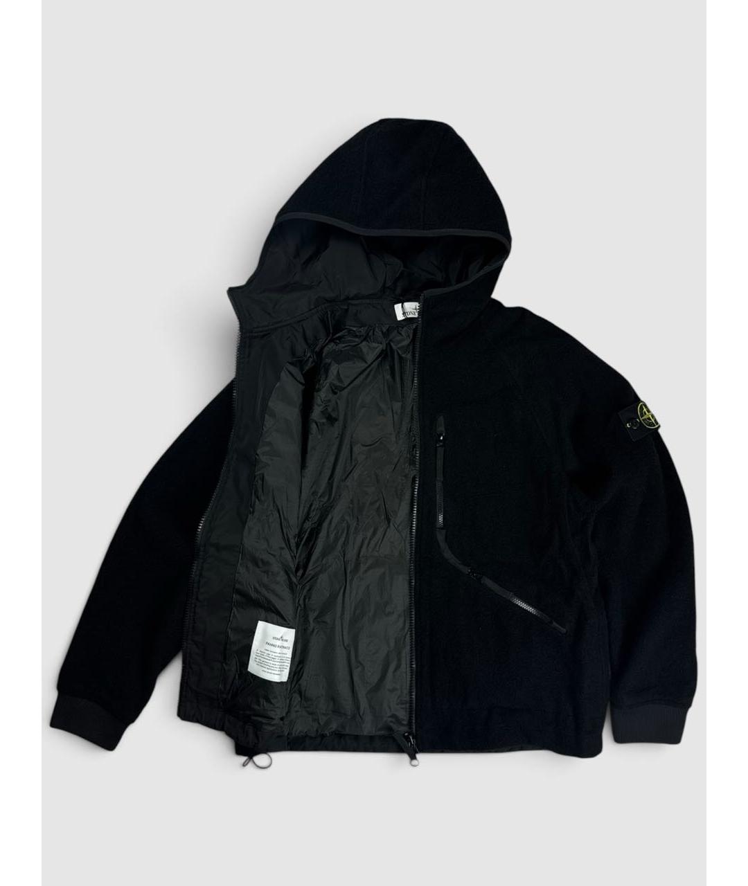 STONE ISLAND Черная шерстяная куртка, фото 4