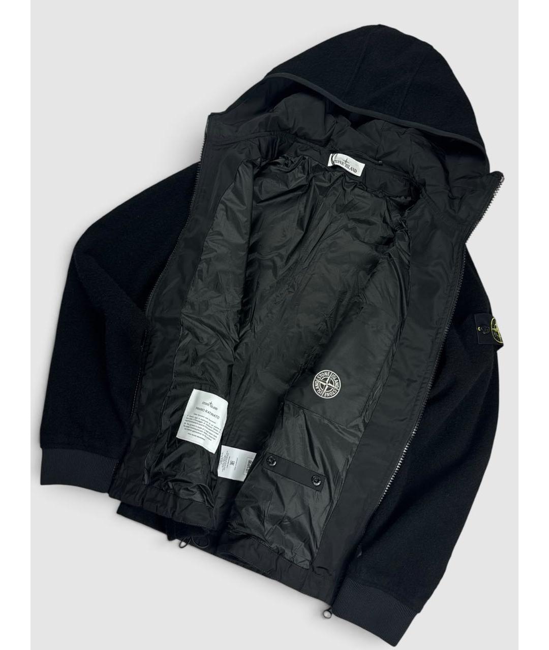 STONE ISLAND Черная шерстяная куртка, фото 5