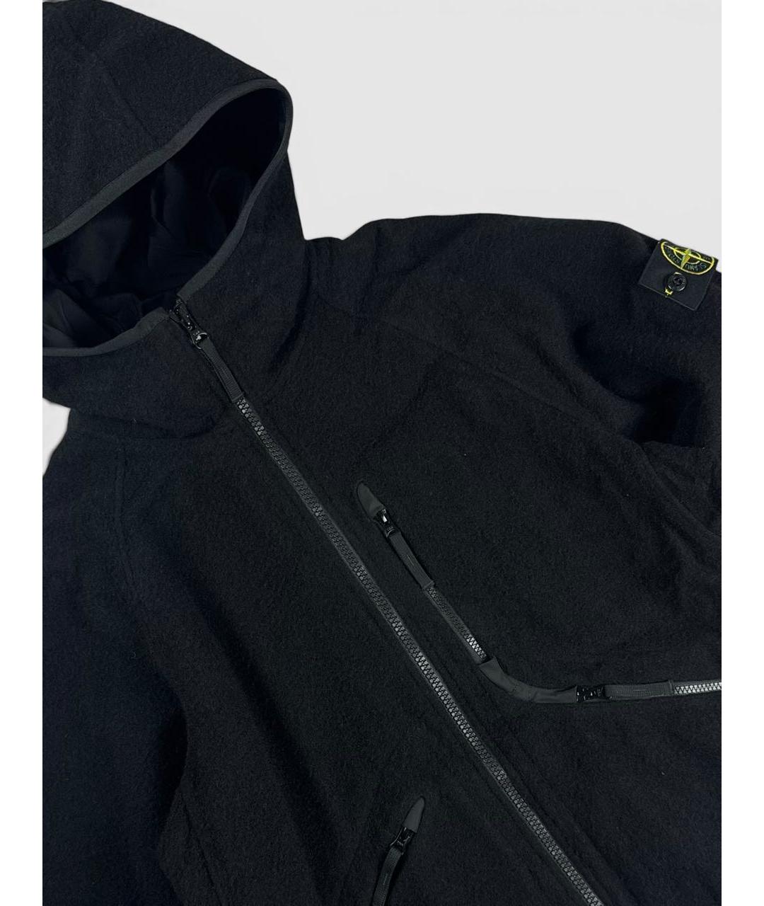 STONE ISLAND Черная шерстяная куртка, фото 3