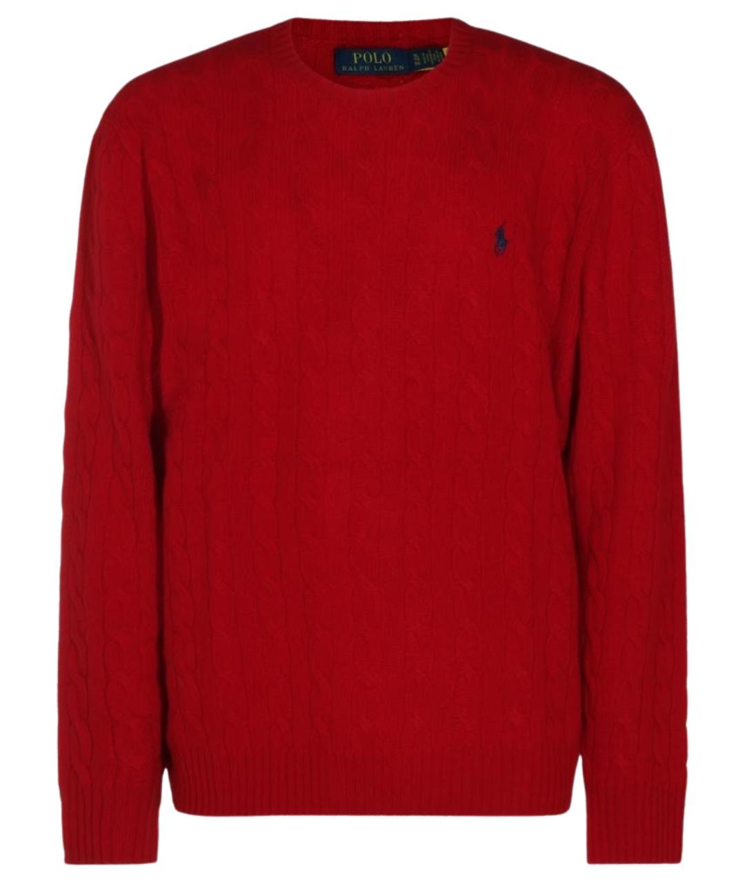POLO RALPH LAUREN Красный шерстяной джемпер / свитер, фото 1