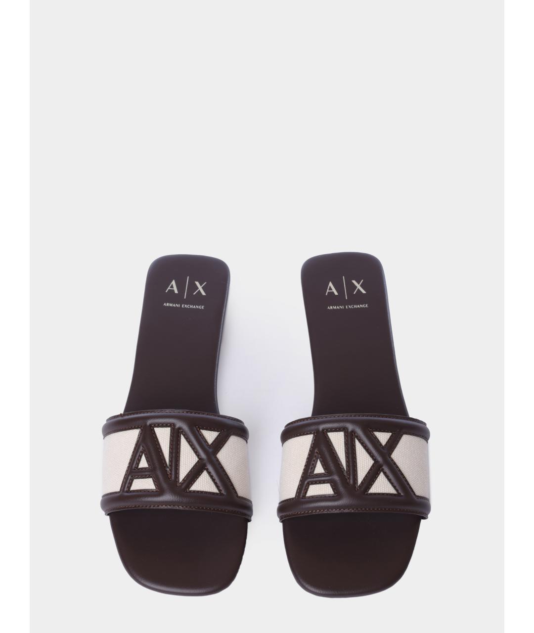ARMANI EXCHANGE Коричневые шлепанцы, фото 4