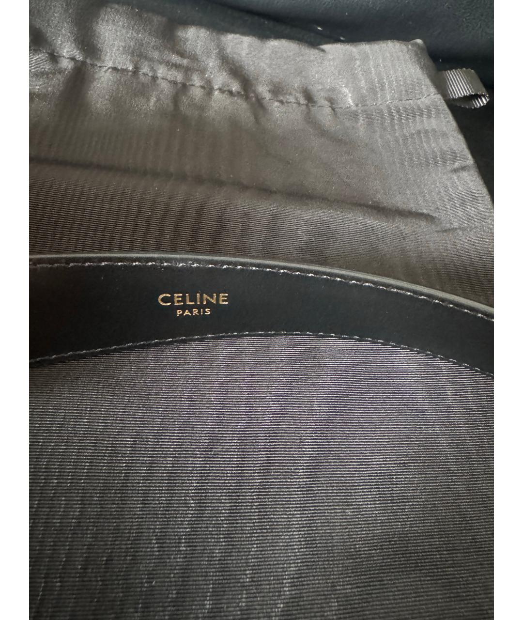 CELINE Черный кожаный ремень, фото 4