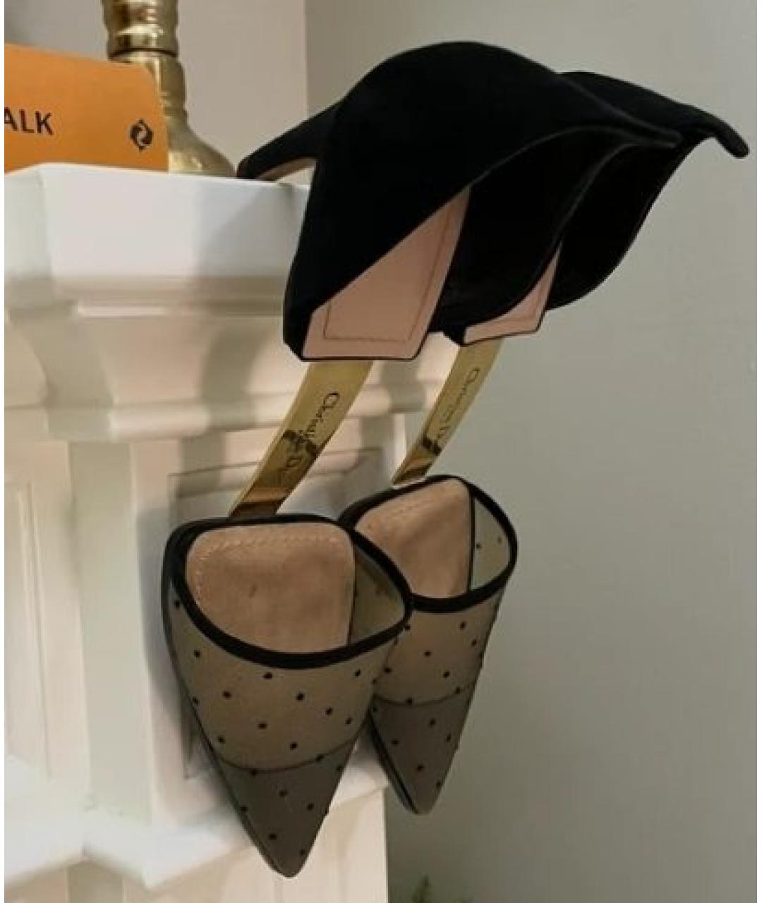 CHRISTIAN DIOR Черные текстильные туфли, фото 4