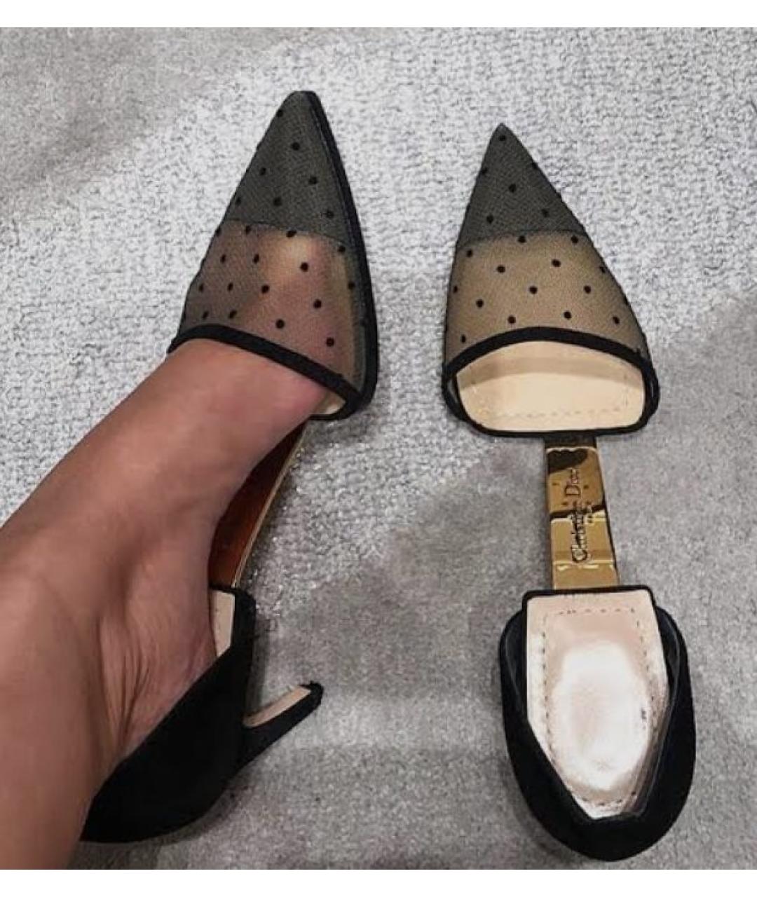 CHRISTIAN DIOR Черные текстильные туфли, фото 6