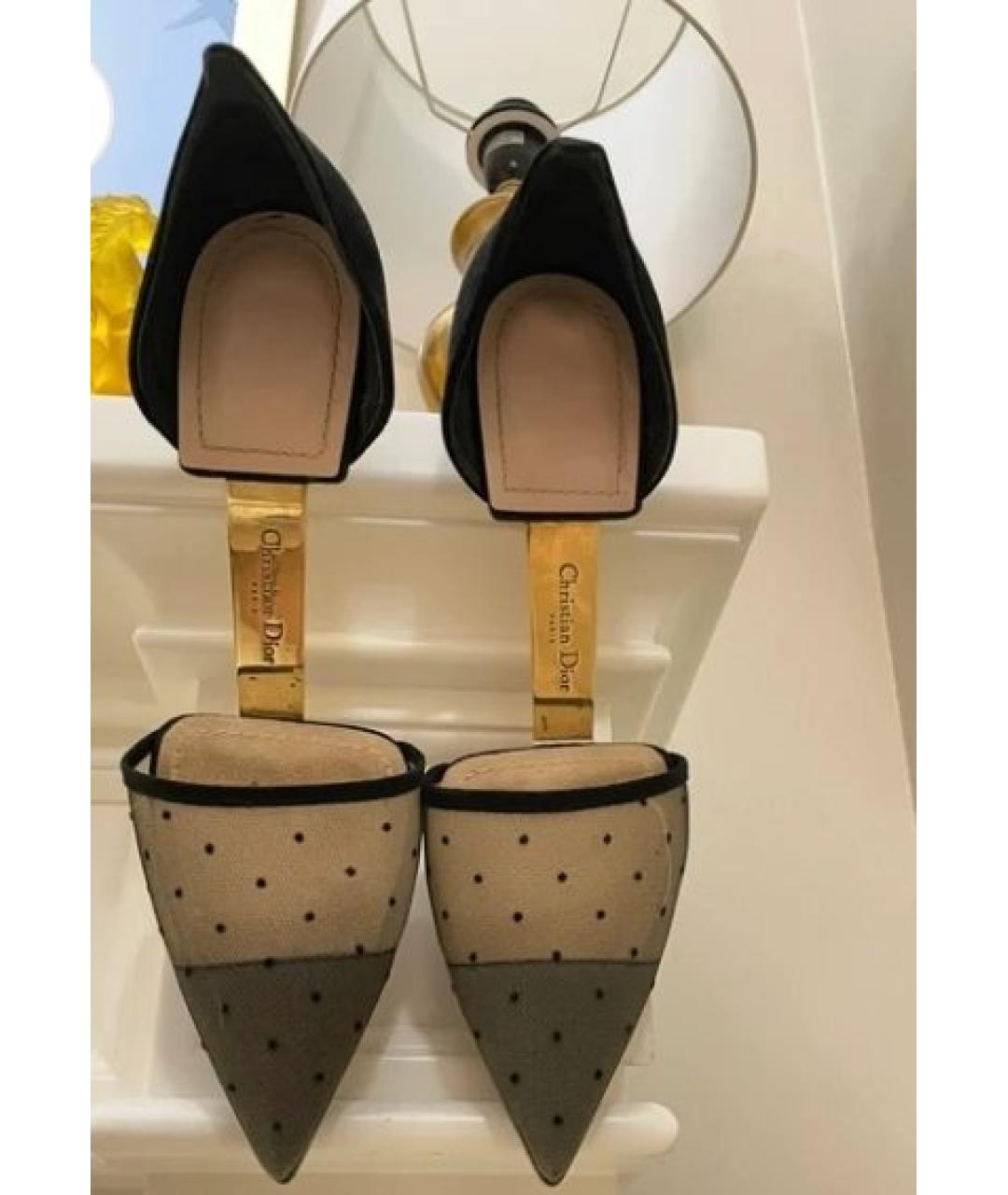 CHRISTIAN DIOR Черные текстильные туфли, фото 5