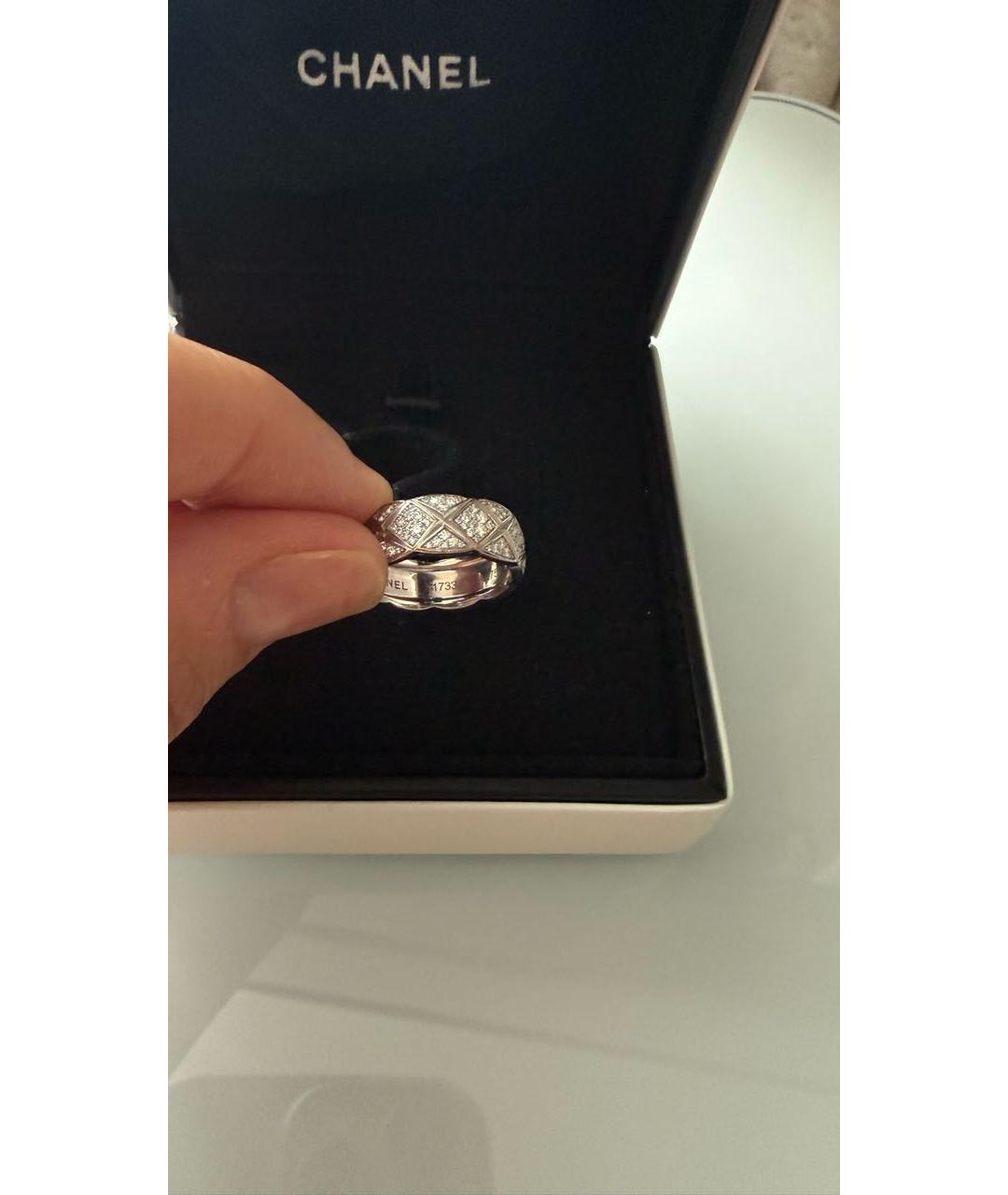 CHANEL Серебряное кольцо из белого золота, фото 3