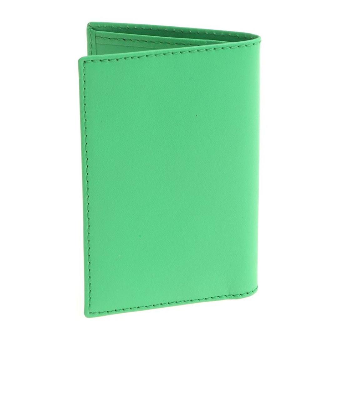 COMME DES GARÇONS WALLET Зеленый кожаный кошелек, фото 3
