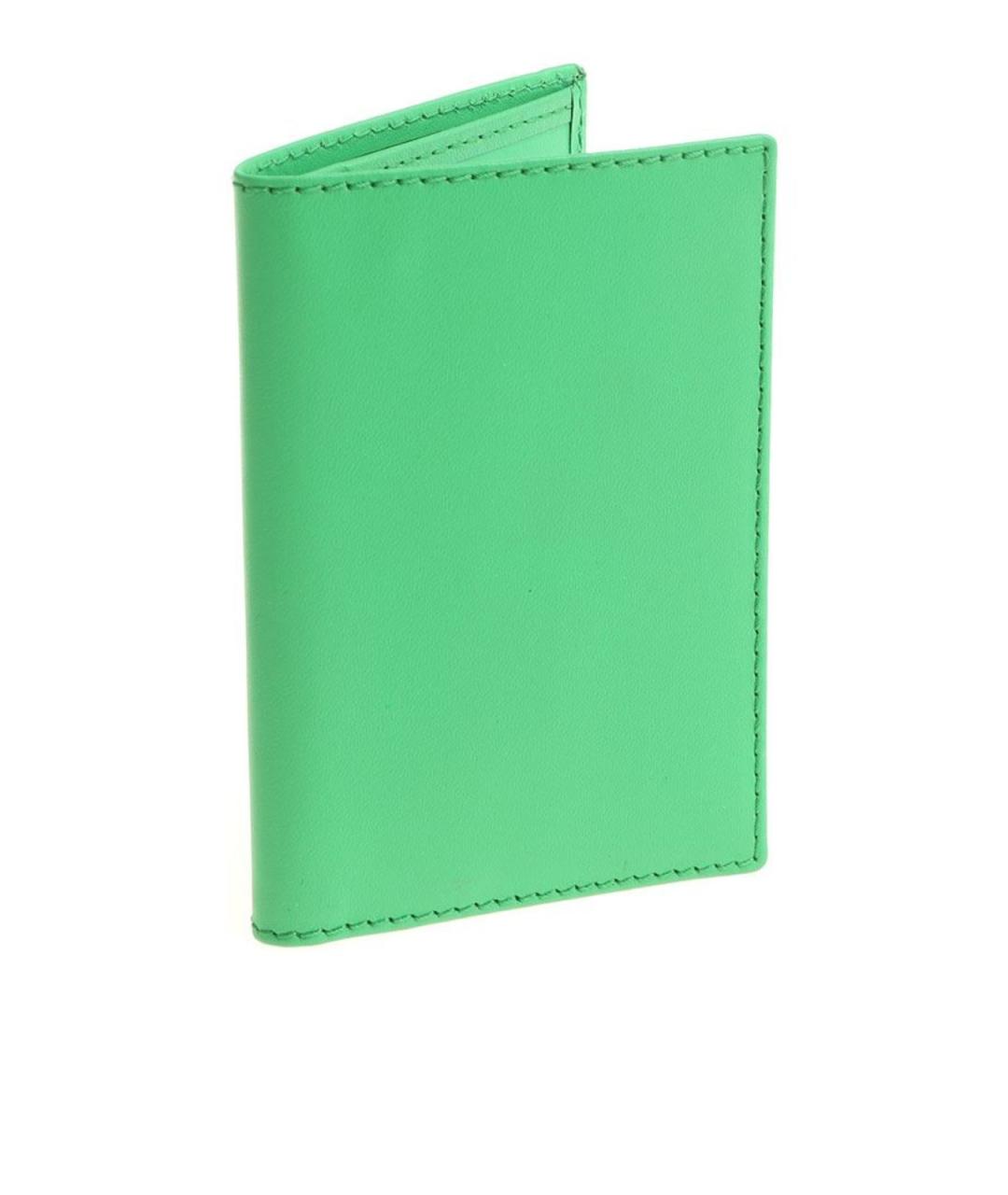 COMME DES GARÇONS WALLET Зеленый кожаный кошелек, фото 2