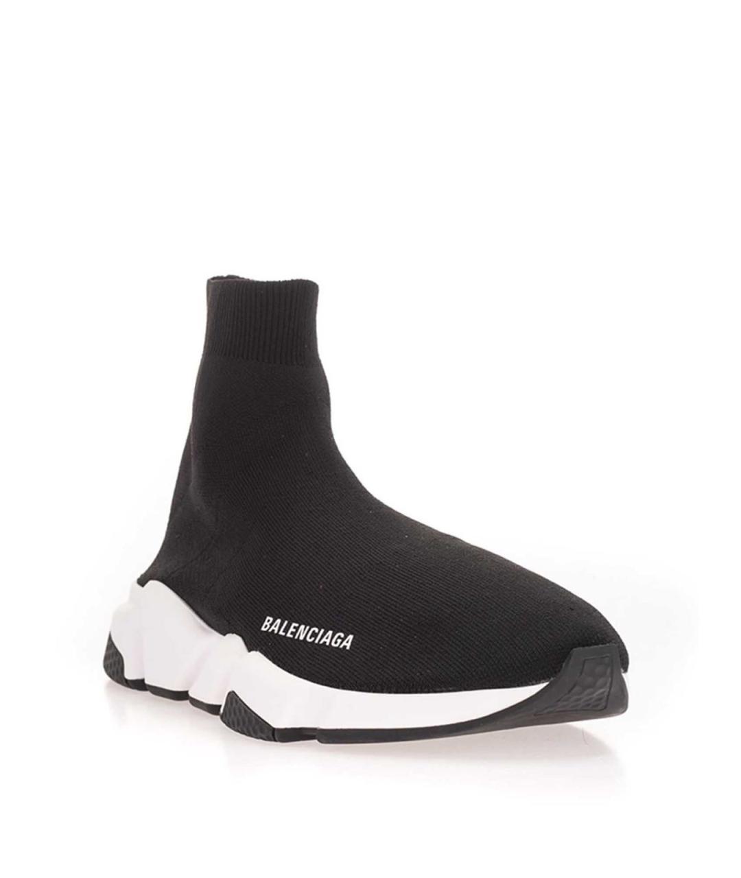 BALENCIAGA Черные синтетические низкие кроссовки / кеды, фото 2