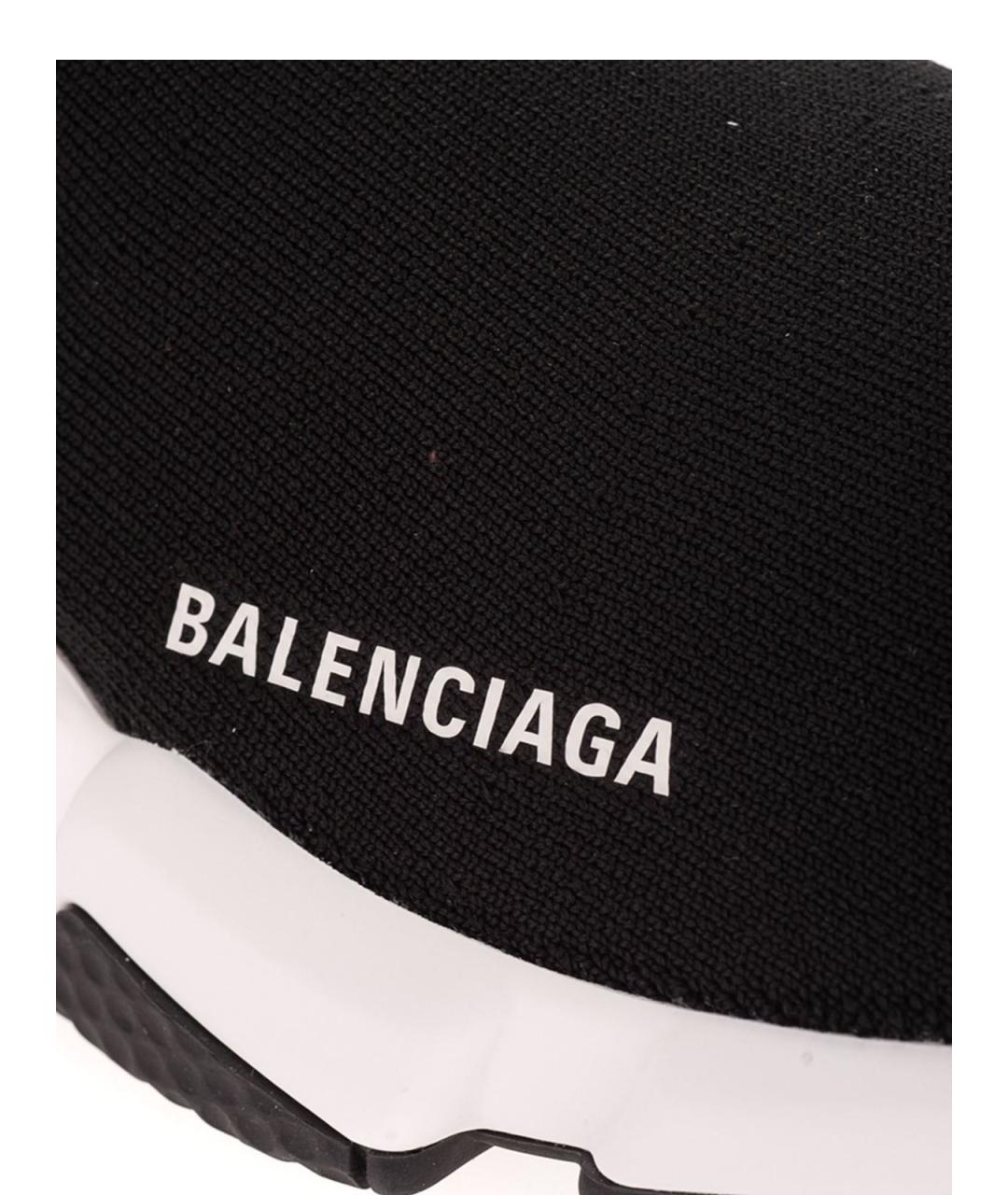 BALENCIAGA Черные синтетические низкие кроссовки / кеды, фото 4