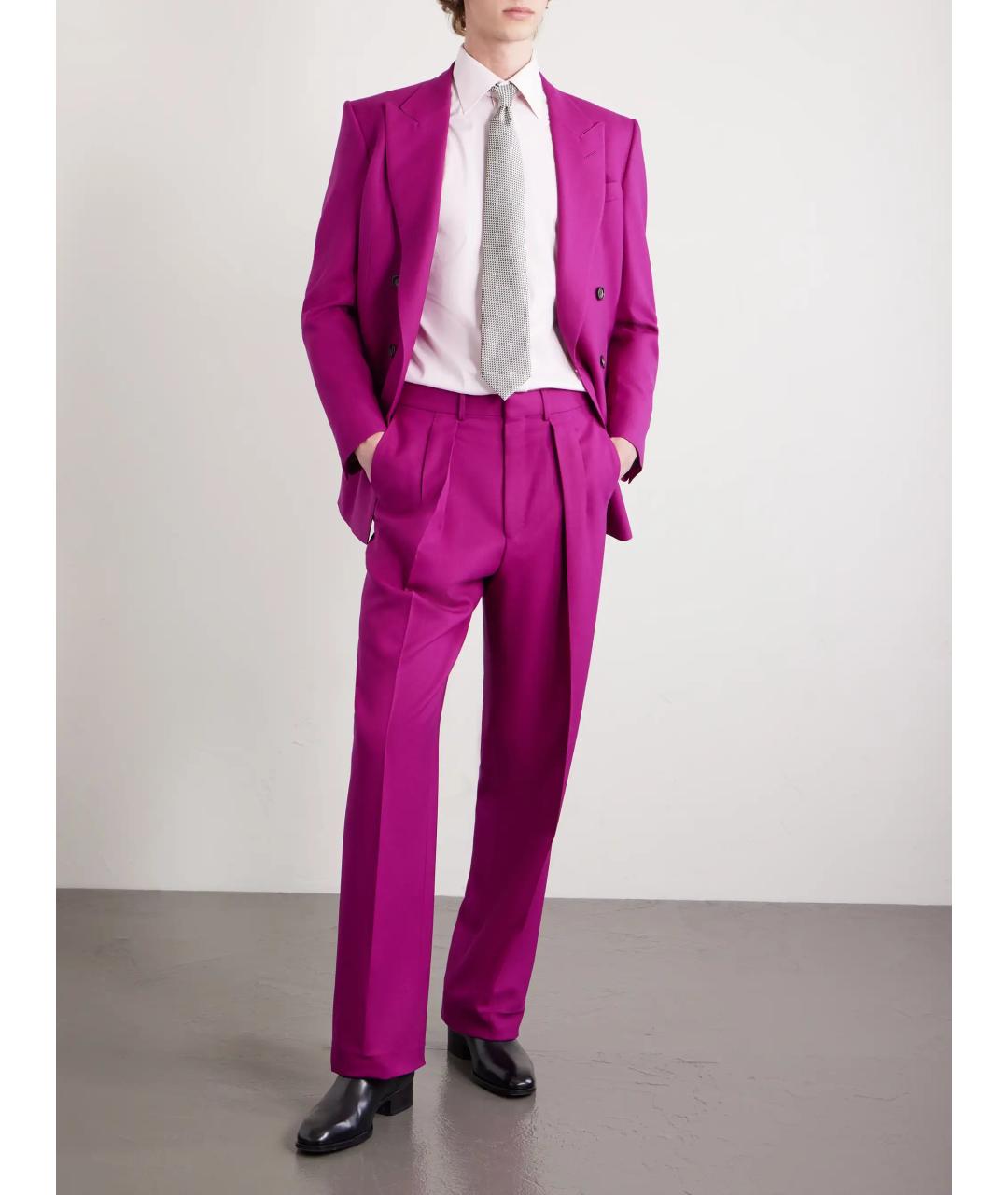 TOM FORD Розовая хлопковая классическая рубашка, фото 5