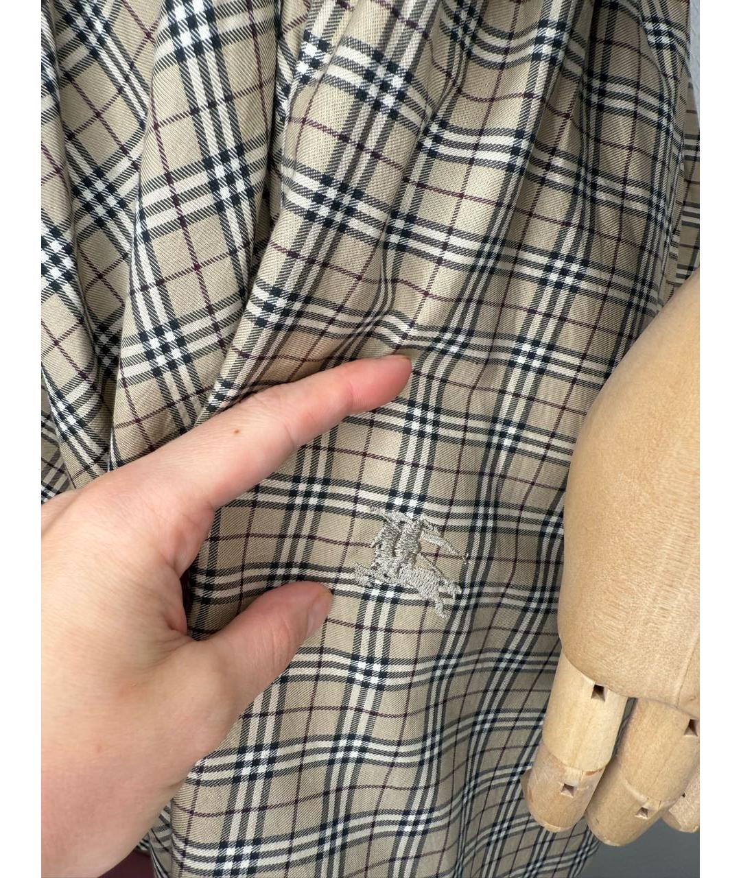 BURBERRY Бежевая юбка мини, фото 7