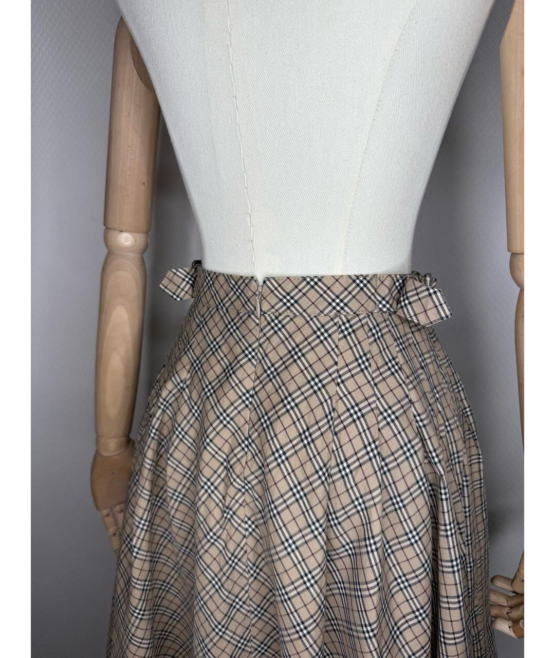 BURBERRY Бежевая юбка мини, фото 3