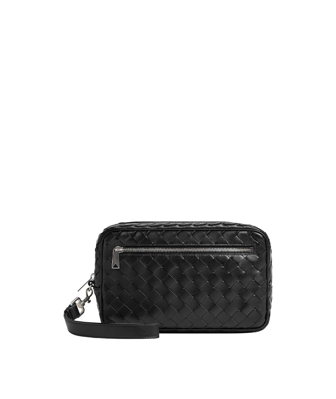 BOTTEGA VENETA Черная кожаная барсетка, фото 1