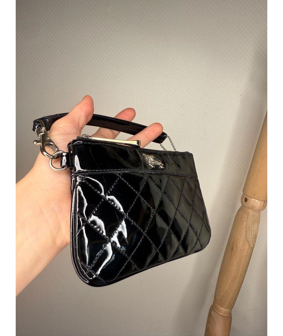 BURBERRY Черная кожаная сумка с короткими ручками, фото 5