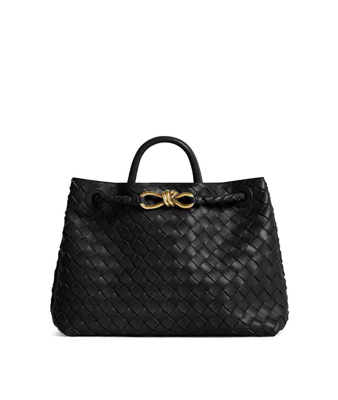 BOTTEGA VENETA Черная кожаная сумка тоут, фото 1