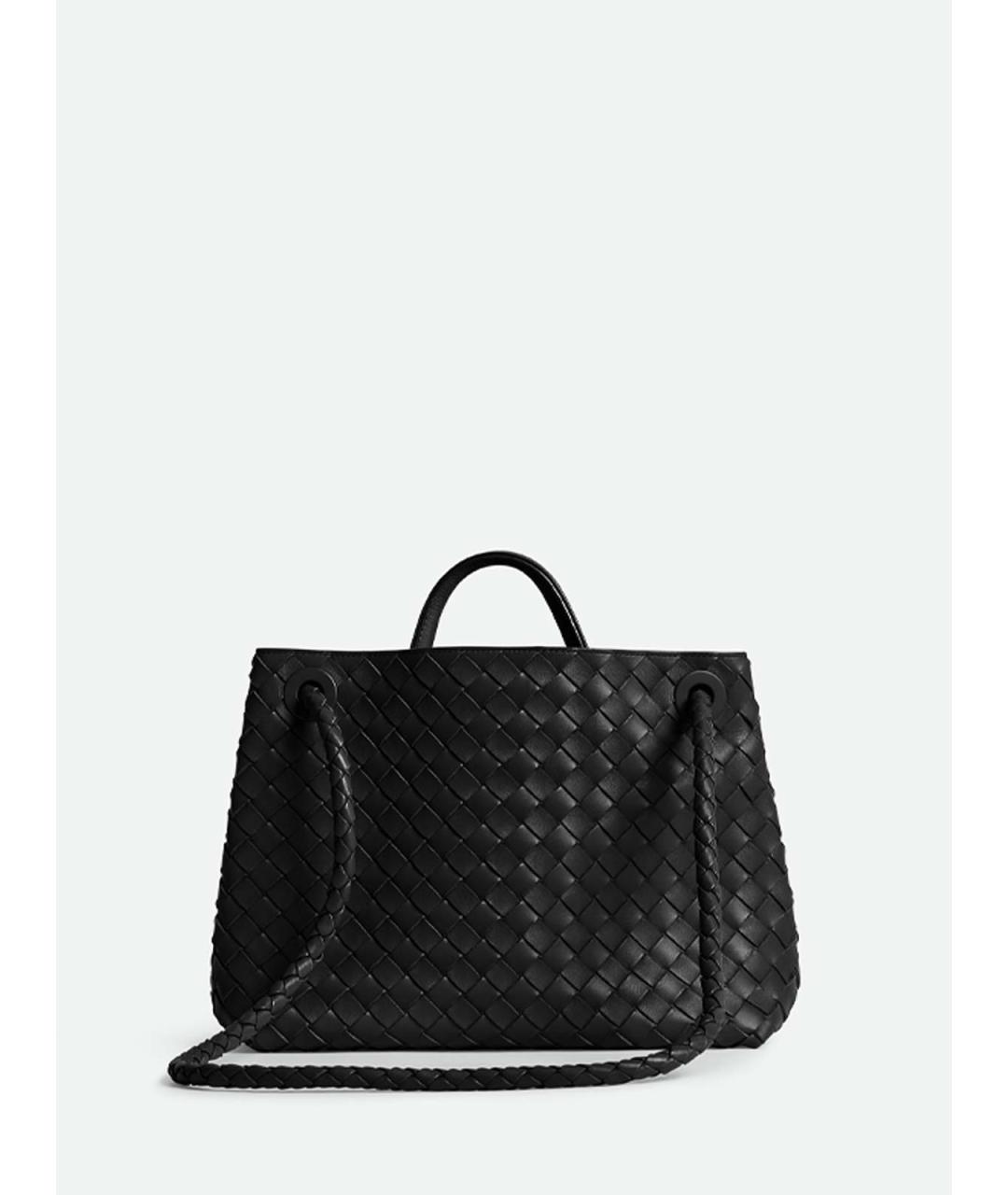 BOTTEGA VENETA Черная кожаная сумка тоут, фото 2